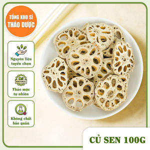 Củ sen khô 100g ngó sen thái lát pha trà nấu chè hầm canh giúp an thần tốt cho sức khỏe
