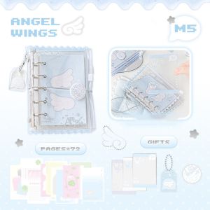 PELLETIZING Hand Ledger M5 Pocket Binder Notebook Mini Portable Loose-leaf Notebook Stationery Binder Hand Account Book Boys Girls