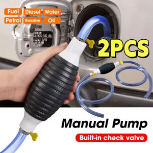 2Pcs AUTOFun Universal 8mm Manual Gas Oil Pump Car Fuel Nozzle Pump Durable Bidirectional Stop Valv