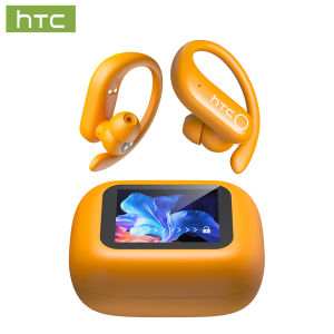 HTC NE61 Heart Rate Monitoring Wireless Bluetooth 6.0 Earphones Smart Fitness Headset Real-Time Heart Rate Sensor Open-Ear Design HiFi Sound Noise Cancelling Clear Calls Sports Workout Daily Use