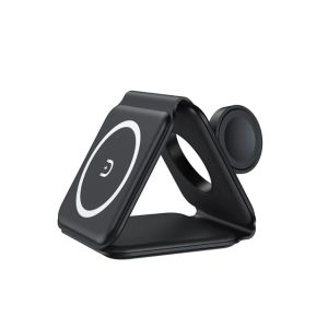 15W Magnetic Wireless Charger for Iphone 14 15 Pro Max 13 12 Mini Plus Apple Watch Airpods Pro Portable Foldable Fast Charging Dock