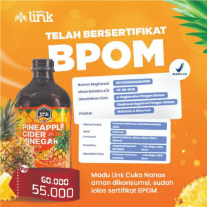 Cuka Nanas Pineapple Cider Vinegar LINK Vinegar With Honey - 500 Ml