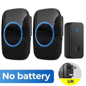 Waterproof Wireless Doorbell Self Powered Ring Bell No Battery UK Wireless Door bell 150M Range