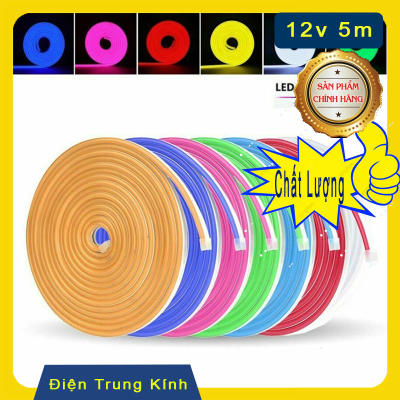 Led Dây Neon 12V 5m/cuộn dùng cho trang trí quảng cáo silicon dẻo dễ uốn cong chịu nhiệt chống mưa t