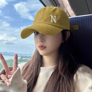 CHENJIE Adjustable Baseball Cap N Letter Embroidery Soft Cotton Sun Hat  Sunscreen Visor Cap Boy Girl