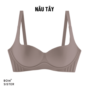 Áo lót học sinh áo ngực mặc áo dài chất su không gọng mút nâng đẩy BOM Sister MU2506