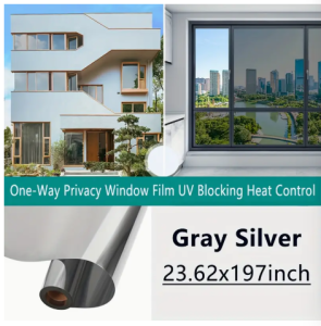 Heavy-Duty Thermal Rejection Window Film - Professional Grade Heat Shield with Blocking & Infrared Radiation Blocking Anti-Shatter Protection & Stick Installation for Warehouses Factories High Temp Resistant up to 150°