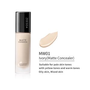ZEESEA Liquid Foundation Full Coverage Natural Concealer Matte Oil Control Long Lasting Moisturizing Foundation Poreless Skincare Natural brighten BB Cream for mixing dry oil skin