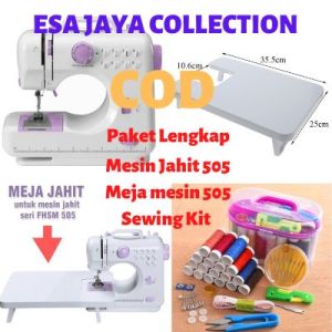 ESA 3IN1 Paket Lengkap Mesin Jahit Portable 505 FREE meja FREE Sewing KIT BISA LUBANG KANCING