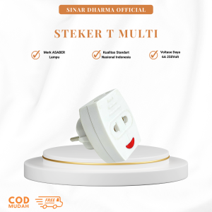 Steker T Multi + Lampu 3 cabang ASABER 778