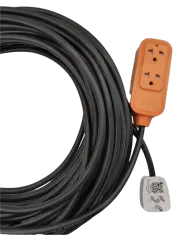 Extension Cord 2200W 10A 250V Flat Cord AWG 16/2 Omni Plug WSP-003 Outlet  WSO, Extension Leads, Available in 2 Gang 3 Gang 4 Gang 3-100 Meters Length