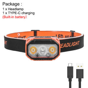 ASAFEE T-306 Motion Sensor LED Headlamp 800LM Adjustable Waterproof Rechargeable Camping HeadLight