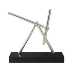 NOBLELUX loại Con lắc hỗn loạn Hình học Cấu trúc xoay Đồ trang trí bàn làm việc Quà tặng Màu bạc Tác phẩm điêu khắc thăng bằng Trang trí nghệ thuật xoay
