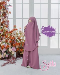 Gamis Anak Perempuan French Khimar Syifa Gamis Anak Set Hijab Bahan Airflow untuk usia 1-11 th
