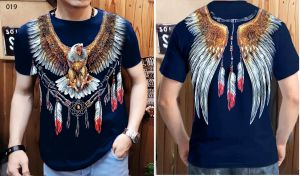 Bisa Cod / Baju Laki Laki Dewasa Motif Burung Elang Full Print Ready Size JUMBO XXL / Pakaian Pria (021)