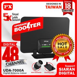 Antena TV PX Digital Indoor Dinding DVB-T2 + Booster LED PX UDA-7000A
