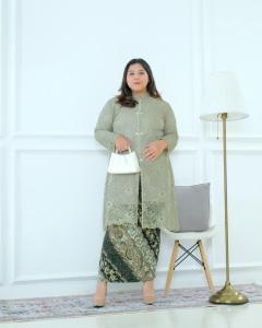 Naily kebaya - Setelan kebaya tunik brokat payet jumbo