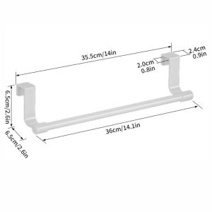 NOBLELUX Multi-purpose Towel Rod Punch-free Rag Hanger Door Hanging Towel Racks Towel Storage Bar Over Cabinet Towel Rack