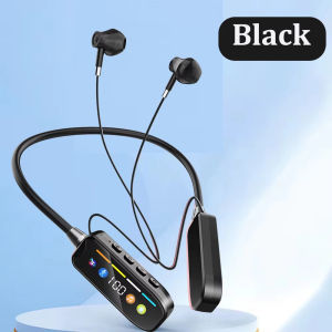 Kebidumei HD Screen Bluetooth 5.4 Headphones Neckband Earphones TWS Wireless Headsets HiFi Stereo Waterproof Earbuds Support TF Card