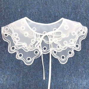 MASEN Lace Decorative Hollow Shawl Embroidered Applique Clothing Decoration Apparel Sewing Lace Neckline Fake Collar