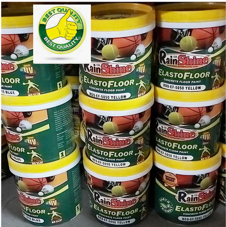 Rain or Shine ElastoFloor Waterbased Concrete Floor Paint Quart Size/1 ...