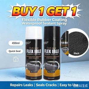 【Buy 1 get 1】450ml Quick Seal Flexible Rubber Coating REPAIR SPRAY WaterProof Leak Repair Spray