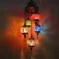 5-Heads Pendant Lights Bedroom Chandelier Retro Style Balcony Hotel Turkish Handmade Hanging Lamp. 