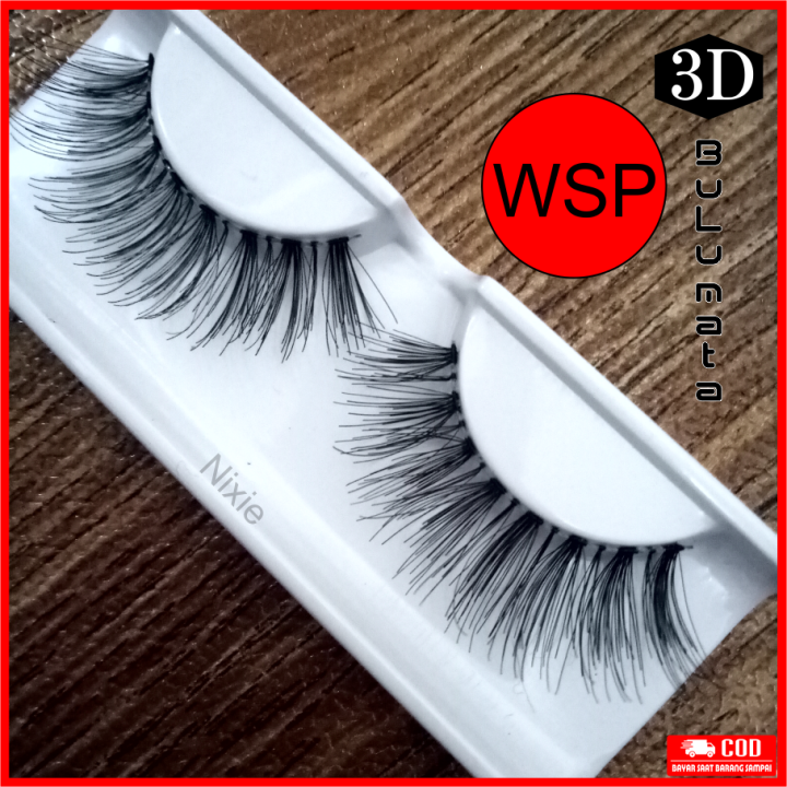 Bulu Mata Palsu D Wsp Bulumata Human Hair Lembut Halus Fake Eyelash Premium Murah Lazada