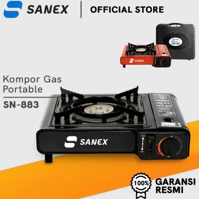 Sanex Kompor Gas Portable Camping 2 in 1 Paket Set Lengkap - SN883 - FREE ONGKIR Jabodetabek