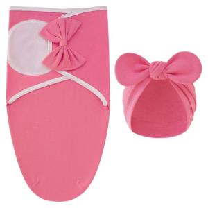 ผ้าขนหนูเด็กหญิงเด็กชายผ้าห่มเด็กสำหรับเด็กแรกเกิด Topi Bonnet หมวกโรงพยาบาลมีโบว์