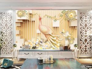 Tranh gạch ốp tường 3d rồng phượng - XVCV66