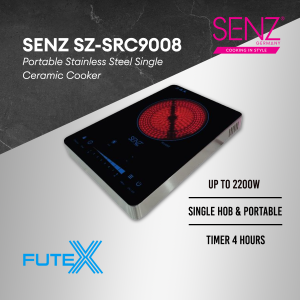 SENZ SZ-SRC9008 Portable Stainless Steel Single Ceramic Cooker