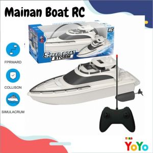 TokoYoyo Mainan Anak Perahu Remote Control Boat RC High Speed Kapal Air Remote Model Yacht
