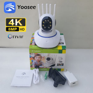 Yoosee CCTV WiFi Wireless IP Camera HD 8MP 5 Antena 360° Panoramic PTZ Night Vision Support Onvif