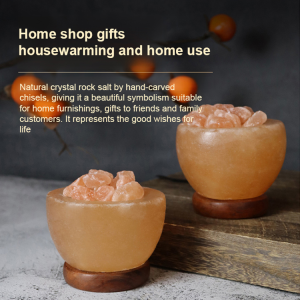 USB Powered Himalayan Salt Cornucopia Lamp Natural LED Light Soft Glow Decorative Lighting Home Decor