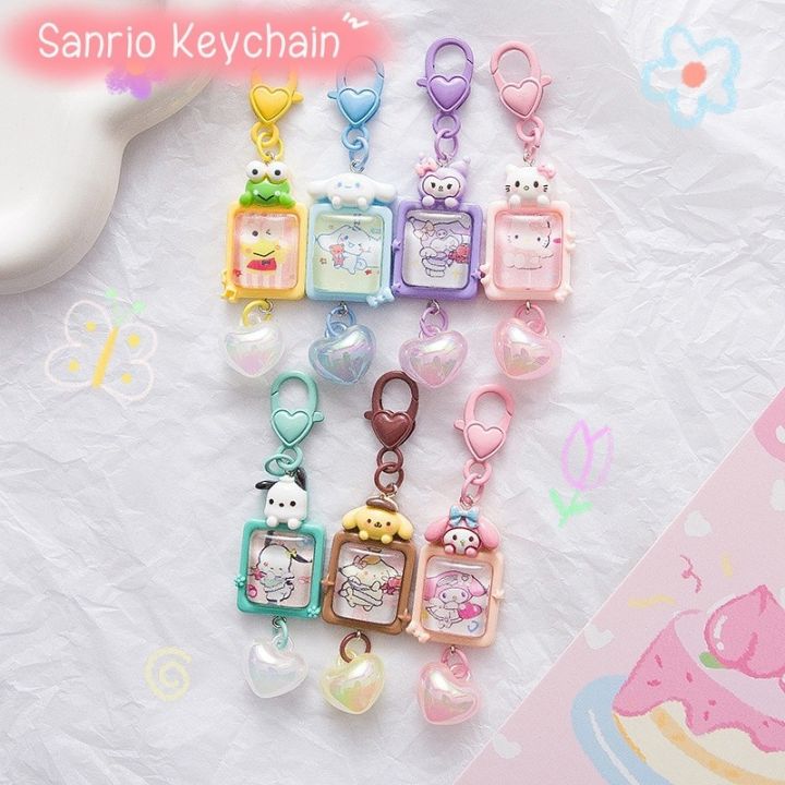 Hello Kitty Sanrio Keychain Cute Cinnamoroll Kuromi Keyring My Melody ...