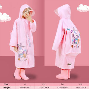 3-10Y Raincoat for Kids EVA Cartoon Cute Raincoat Baby Girls Boys Lightweight Waterproof Reflective