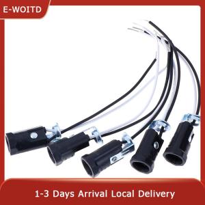 E-WOITD 5Pcs Candle Base E12 Lamp US Holder Light Sockets Keyless With 15CM Wire Lead