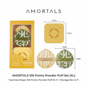 AMORTALS 100 Points Makeup Puff Set Air Cushion Puff w/ Storage Box尔木萄底妆100分粉扑套盒w/收纳盒 不吃粉底液棉花糖超软化妆海绵美妆蛋