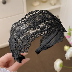 【Ready Stock 】STYLETENK Wide Side French Lace Headband Non Slip Headwear Wash Face Hair Band Gentle Sweet Hair Accessories For Women Girls