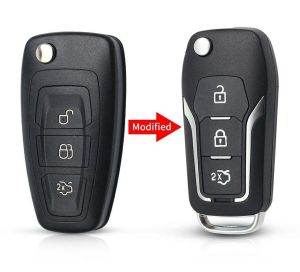 กรอบกุญแจพับ Ford พร้อมโลโก้ สามารถเปลี่ยนจากแบบเดิมเป็นแบบใหม่ได้