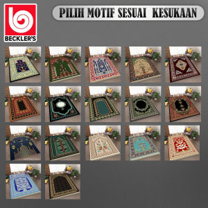 (Becklers) Sajadah Persegi Panjang Polyester GLOSSY 70x110CM PREMIUM Anti Slip/Perlengkapan Sholat