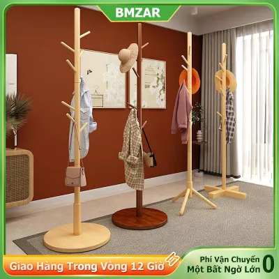 BMZAR Cây Treo Quần Áo Bằng Gỗ Treo Áo Khoác Phụ Kiện Trang trí Phòng Khách Phòng Ngủ