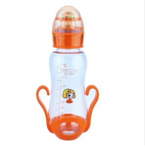 3PCS BOTOL SUSU BAYI 260ML ALGO 8265 DENGAN PEGANGAN DAN TUTUP KERINCING MAINAN BABY FEEDING BOTTLE UNTUK USIA BAYI 6 BULAN KE ATAS MURAH UNIK BERKUALITAS BPA FREE BISA DIREBUS DAN MUDAH DICUCI