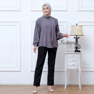 BLOSUE  CRINCLE AIR FLOW TERBARU KEMEJA WANITA POLOS PREMIUM ATASAN WANITA KOREA STYLE TERBARU