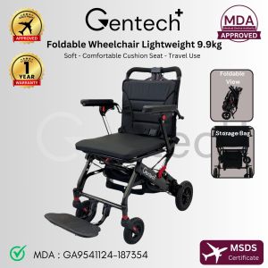 🔥NEW UPGRADED🔥 Aluminium Lightweight Foldable Wheelchair Outdoor Lipat Elderly Traveling with Shock Absorber