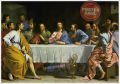 Poster Prima REPRODUKSI LUKISAN : THE LAST SUPPER - PERJAMUAN TERAKHIR karya PHILIPPE DE CHAMPAIGNE #PT004 - ukuran 70 x 100 cm. 
