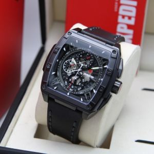 (ORIGINAL) Jam Tangan Pria Expedition E 6815 E6815 / EXP 6815 Garansi Resmi 1 Tahun - Tali Kulit