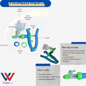 Adjustable Automatic Vaccine Injector 2ml 5ml for Poultry Chicken Pig Sheep Continuous Syringe