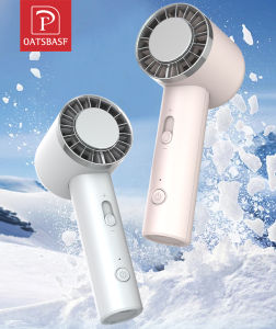 OATSBASF Refrigeration Handheld Mini Fan USB Charging Silent Semiconductor Ice Fan